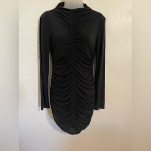 Zara Black Ruched Dress